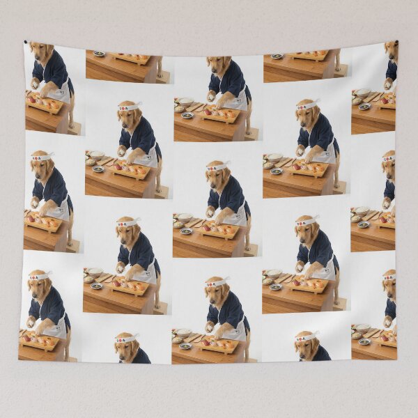 Item preview, Golden Retriever Sushi Chef Masterpiece designed and sold by PictoVibe.