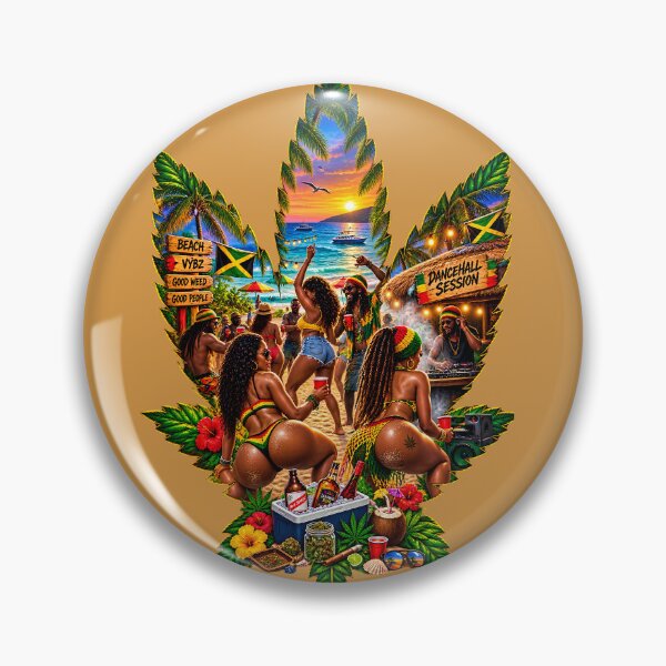 Item preview, Tropical Island Reggae Party Cannabis Sunset Art designed and sold by digitalbob60.