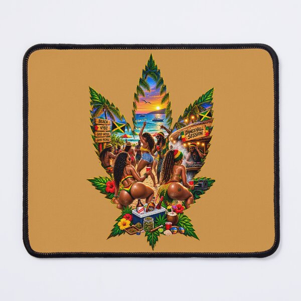 Item preview, Tropical Island Reggae Party Cannabis Sunset Art designed and sold by digitalbob60.