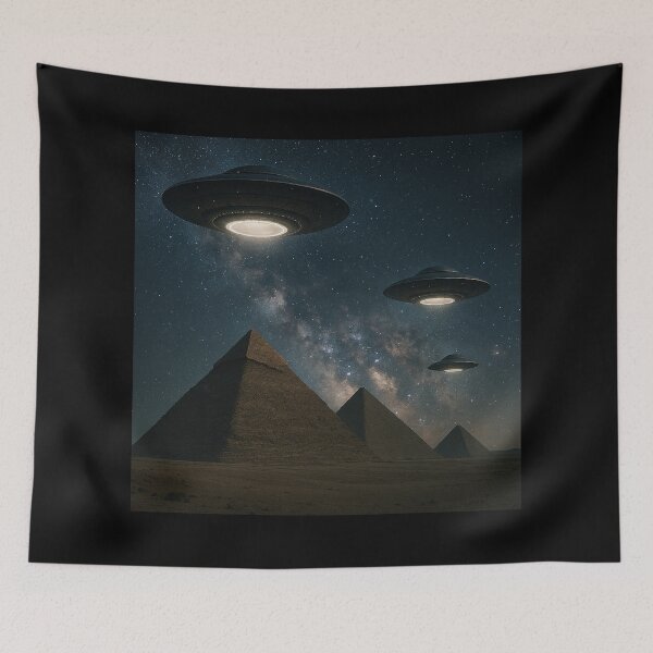 Item preview, UFOs Over Pyramids  designed and sold by bernswell.