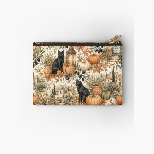 Item preview, Autumn in Tuscany: Black Cat & Pumpkin Watercolor Pattern designed and sold by ImPlyDesign.