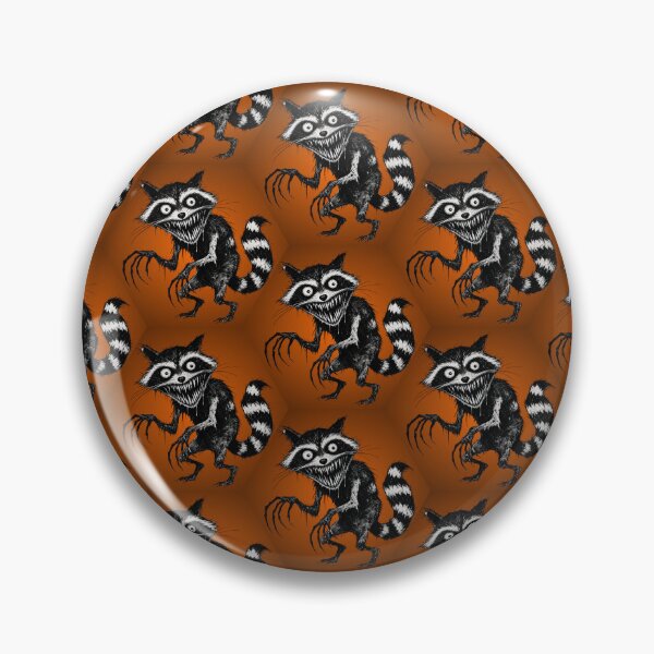 Item preview, Zombie Raccoon Halloween Pattern designed and sold by Shy Fractal Designs.
