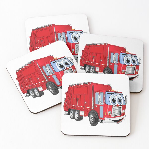 Item preview, Red Smiling Garbage Truck Cartoon designed and sold by Scott Hayes.