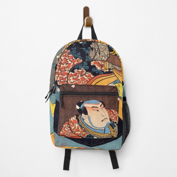 Item preview, Japanese Samurai Warrior under Cherry Blossoms Vintage Ukiyo-e designed and sold by WaArtJP.