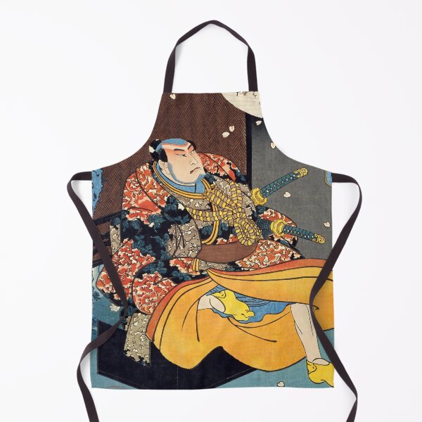 Item preview, Japanese Samurai Warrior under Cherry Blossoms Vintage Ukiyo-e designed and sold by WaArtJP.