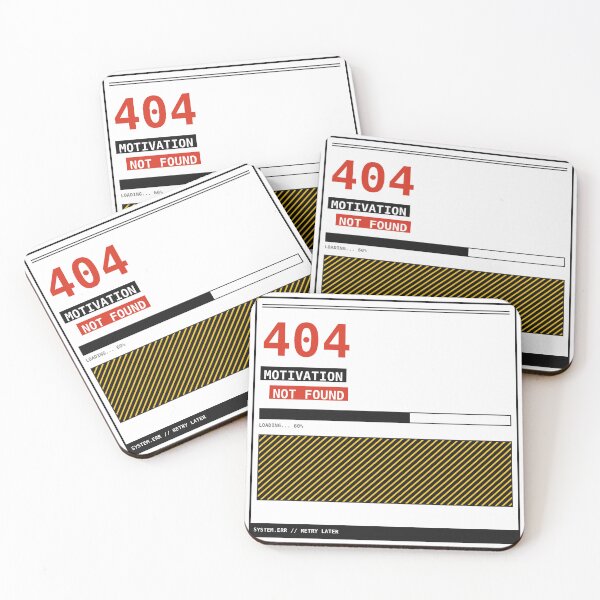 Item preview, 404 Motivation Not Found Brutalist Sticker designed and sold by PlusScanner.