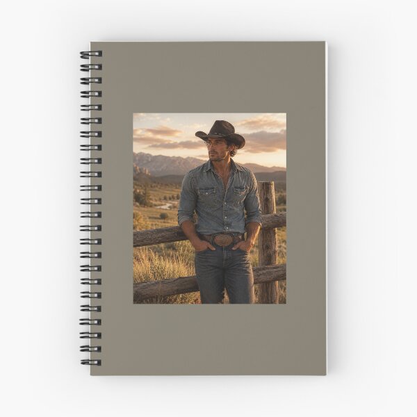 Item preview, Cowboy on the ranch in front of a fence designed and sold by Linda La Guardia.