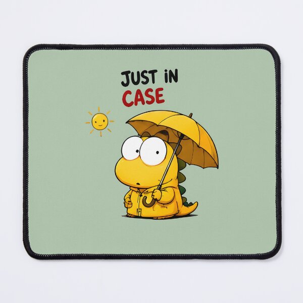 Item preview, Just In Case Umbrella Dinosaur Sticker designed and sold by PreeCha Art & Co..