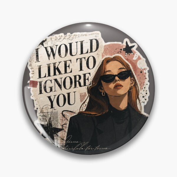 Item preview, I Would Like to Ignore You Sticker | Vintage Dark Feminine Quote designed and sold by velvetwings.