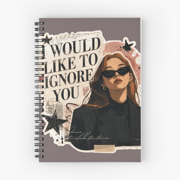 Item preview, I Would Like to Ignore You Sticker | Vintage Dark Feminine Quote designed and sold by velvetwings.