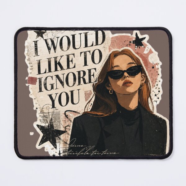 Item preview, I Would Like to Ignore You Sticker | Vintage Dark Feminine Quote designed and sold by velvetwings.