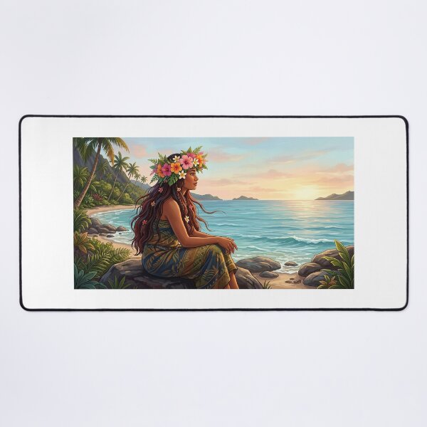 Item preview, Daughter of Mana — Flower Crown and Ocean designed and sold by Hawaii26.