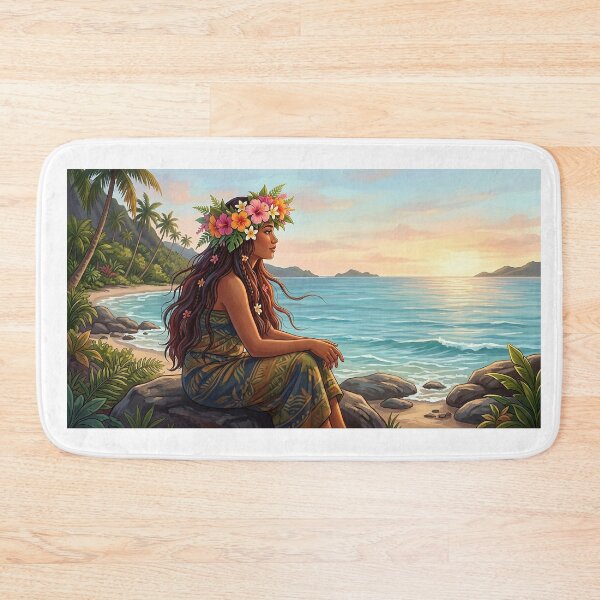 Item preview, Daughter of Mana — Flower Crown and Ocean designed and sold by Hawaii26.