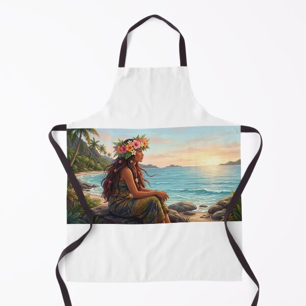 Item preview, Daughter of Mana — Flower Crown and Ocean designed and sold by Hawaii26.