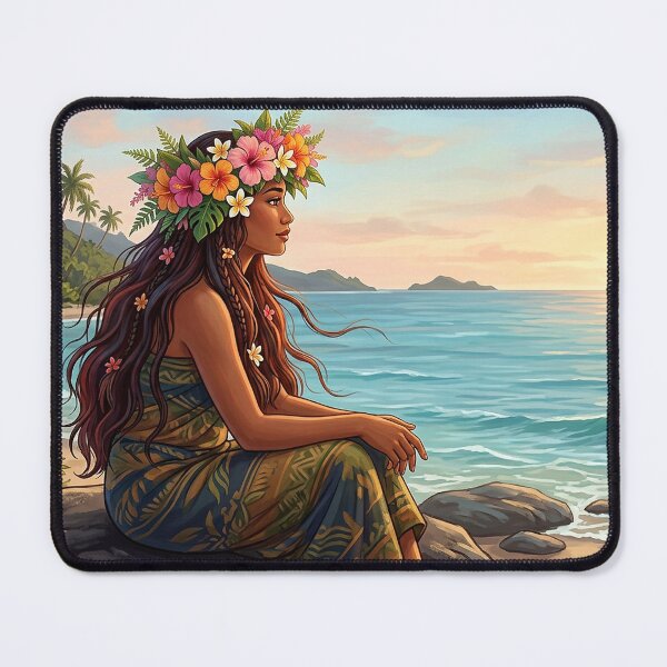Item preview, Daughter of Mana — Flower Crown and Ocean designed and sold by Hawaii26.