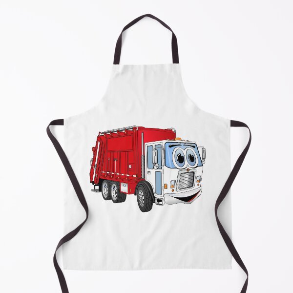 Item preview, Red White Smiling Garbage Truck Cartoon designed and sold by Scott Hayes.
