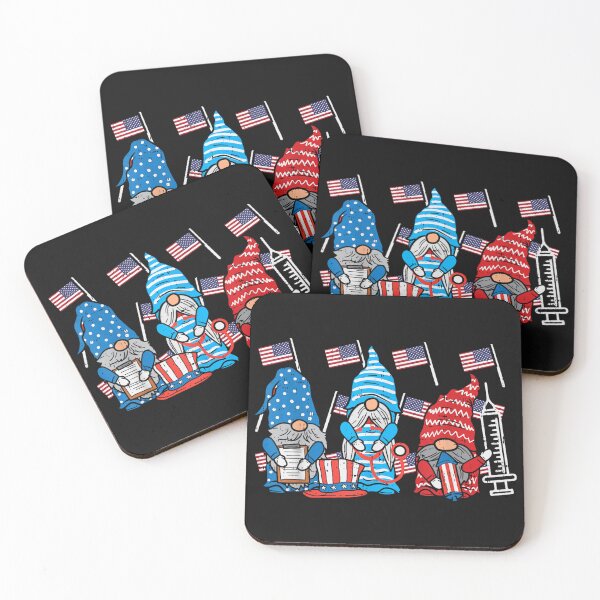 Item preview, American Gnomes Nurse 4th of July Scrub Top Patriot Women designed and sold by LucindaLong ⭐⭐⭐⭐⭐(992).