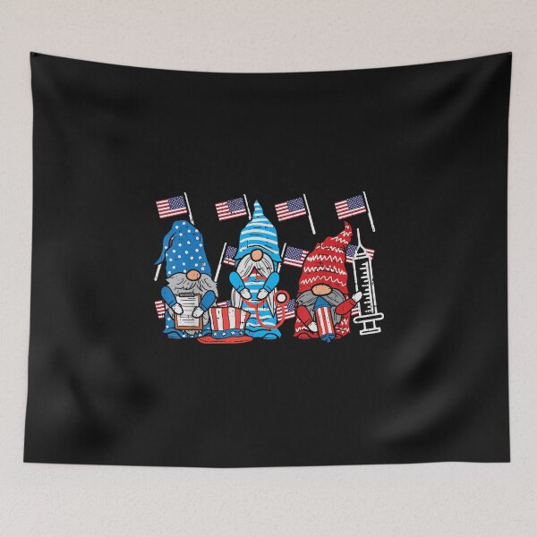 Item preview, American Gnomes Nurse 4th of July Scrub Top Patriot Women designed and sold by LucindaLong ⭐⭐⭐⭐⭐(992).