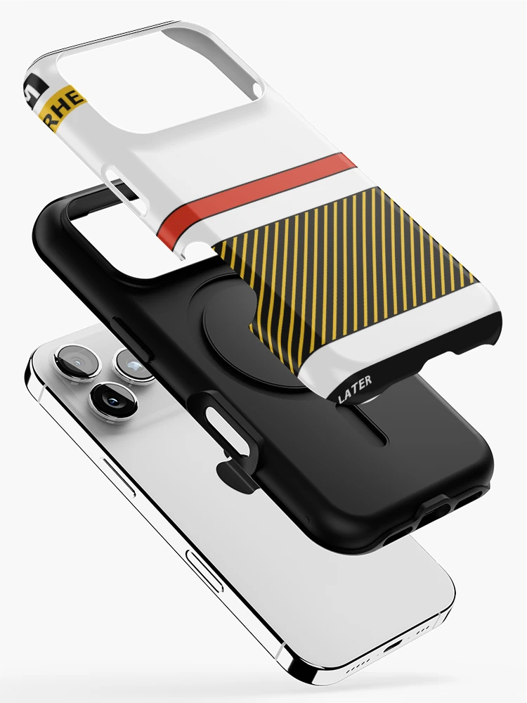 Thumbnail 2 of 4, iPhone Case, System Overheating Warning Sticker designed and sold by PlusScanner.
