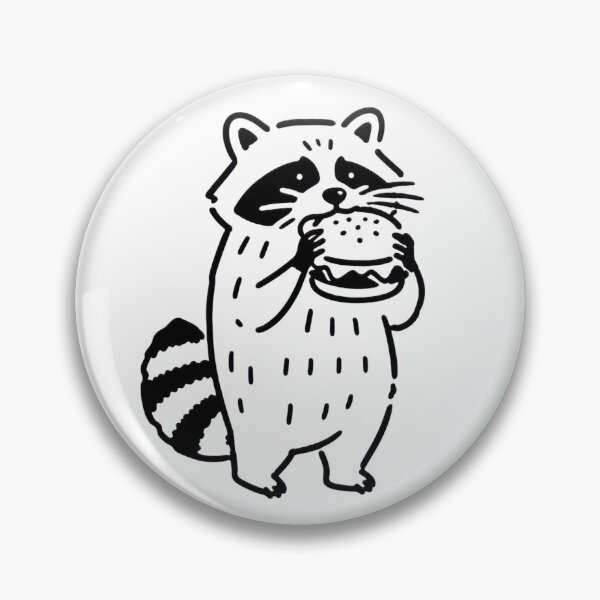 Item preview, Racoon Eating a Burger - white designed and sold by ktthegreat.