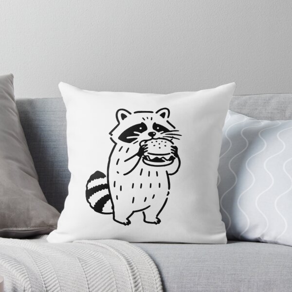 Item preview, Racoon Eating a Burger - white designed and sold by ktthegreat.