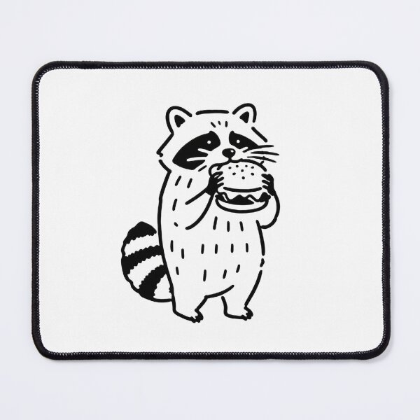 Item preview, Racoon Eating a Burger - white designed and sold by ktthegreat.