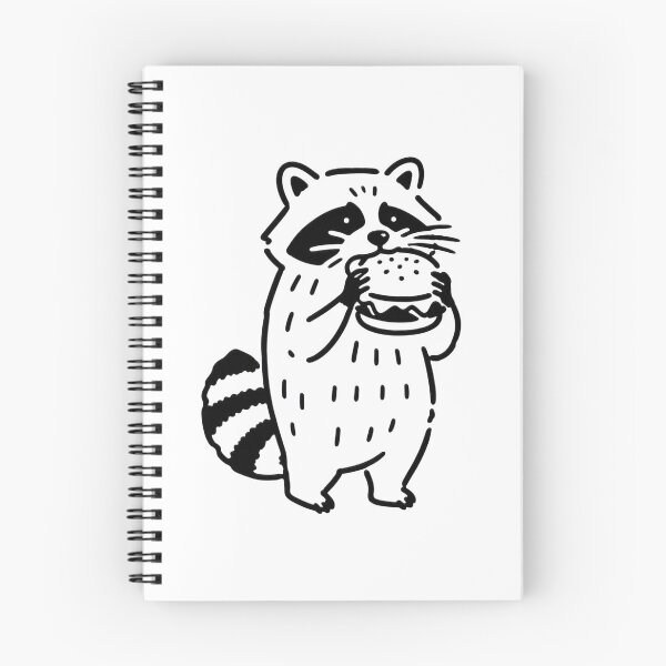 Item preview, Racoon Eating a Burger - white designed and sold by ktthegreat.