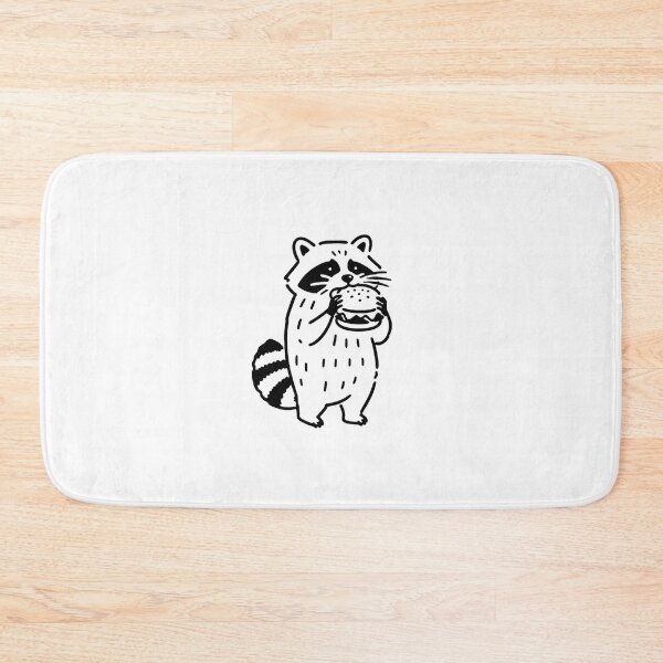 Item preview, Racoon Eating a Burger - white designed and sold by ktthegreat.