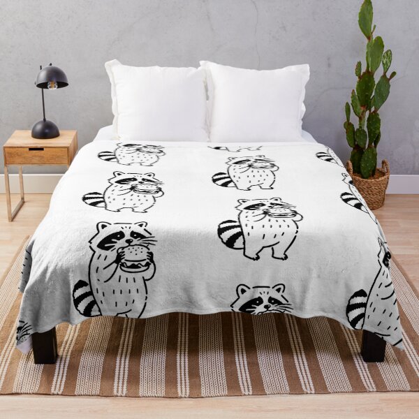 Item preview, Racoon Eating a Burger - white designed and sold by ktthegreat.