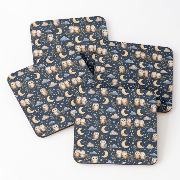 Item preview, Owls & Moon Seamless Pattern Throw Blanket designed and sold by MR4me.