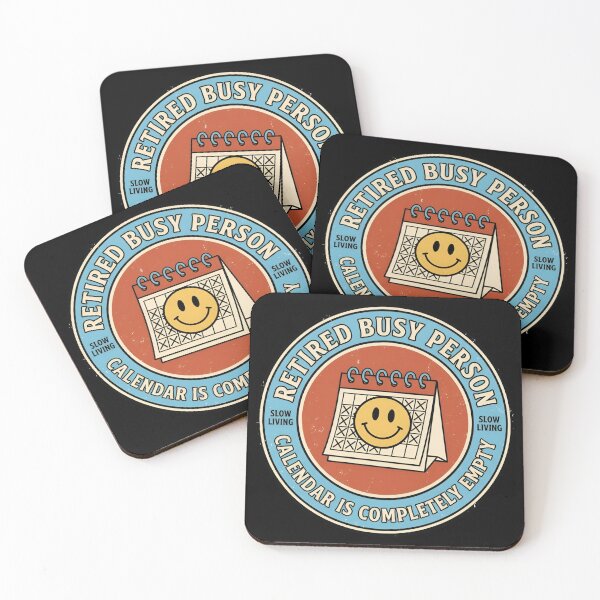 Item preview, Retired Busy Person Empty Calendar Retro Badge designed and sold by DuckOddity.