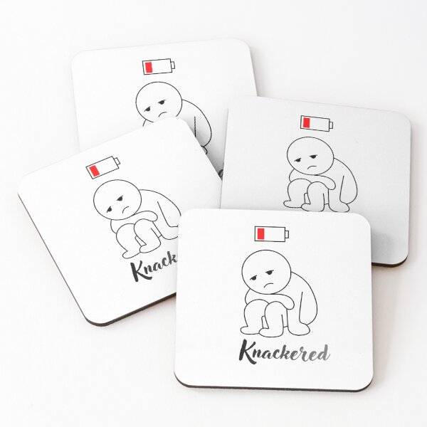Item preview, Knackered Tired Funny Cartoon Character designed and sold by Amilu Creative.