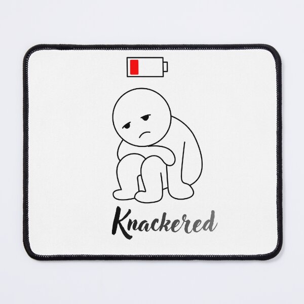 Item preview, Knackered Tired Funny Cartoon Character designed and sold by Amilu Creative.