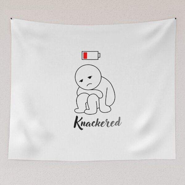 Item preview, Knackered Tired Funny Cartoon Character designed and sold by Amilu Creative.