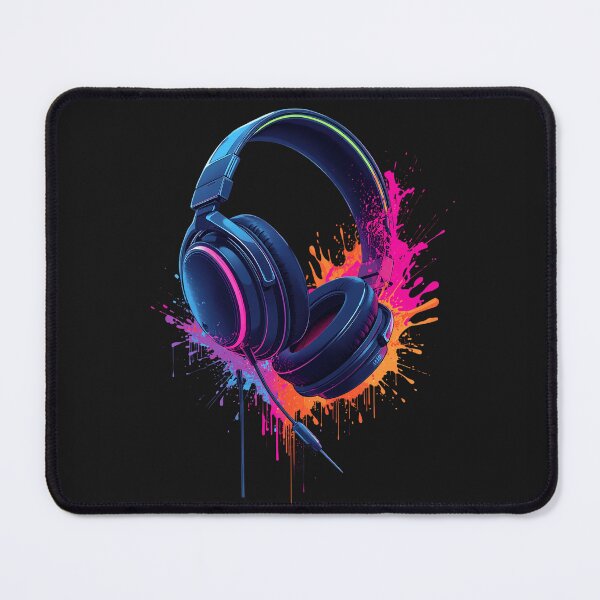 Item preview, Neon Headphones Music Splash designed and sold by fadilow.
