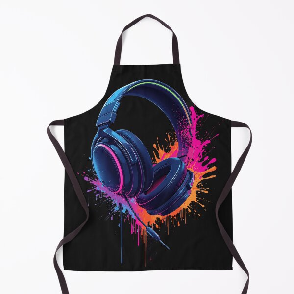 Item preview, Neon Headphones Music Splash designed and sold by fadilow.