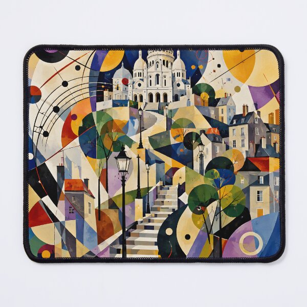 Item preview, Colorful Geometric Montmartre Paris Sacré-Cœur Art designed and sold by GutyzDesignsES.