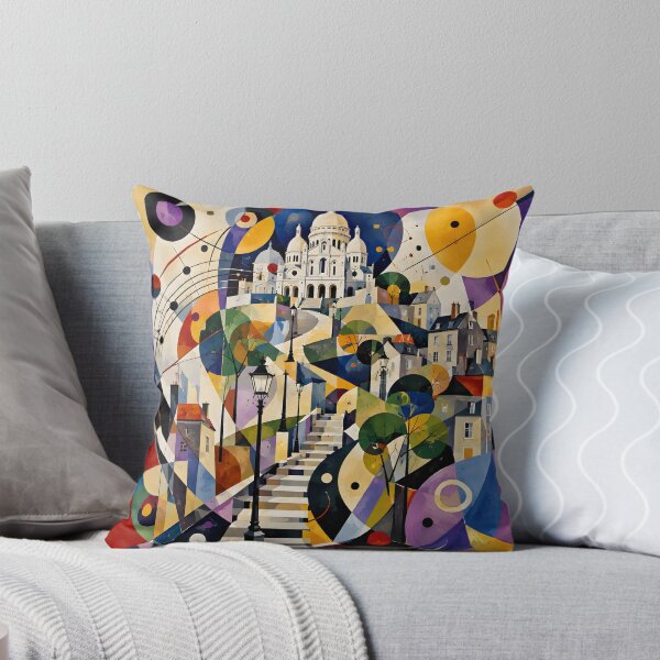 Item preview, Colorful Geometric Montmartre Paris Sacré-Cœur Art designed and sold by GutyzDesignsES.