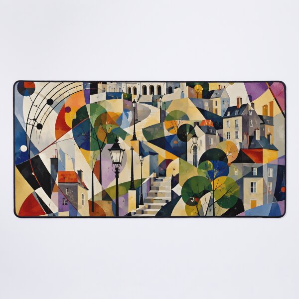Item preview, Colorful Geometric Montmartre Paris Sacré-Cœur Art designed and sold by GutyzDesignsES.