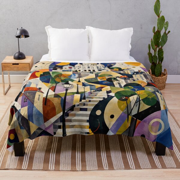 Item preview, Colorful Geometric Montmartre Paris Sacré-Cœur Art designed and sold by GutyzDesignsES.