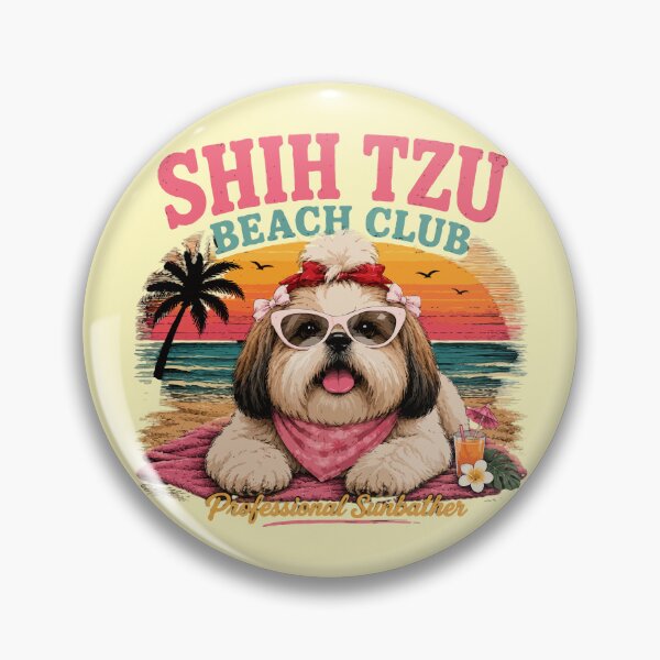 Item preview, Shih Tzu Beach Club – Professional Sunbather designed and sold by PawsAndPallette .