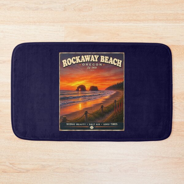 Item preview, Rockaway Beach Oregon Vintage Coastal Design designed and sold by Swanny's Custom T-shirt and Gift Designs.