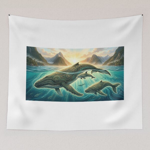 Item preview, Guardians of the Fjords — Whale and Dolphins designed and sold by Hawaii26.