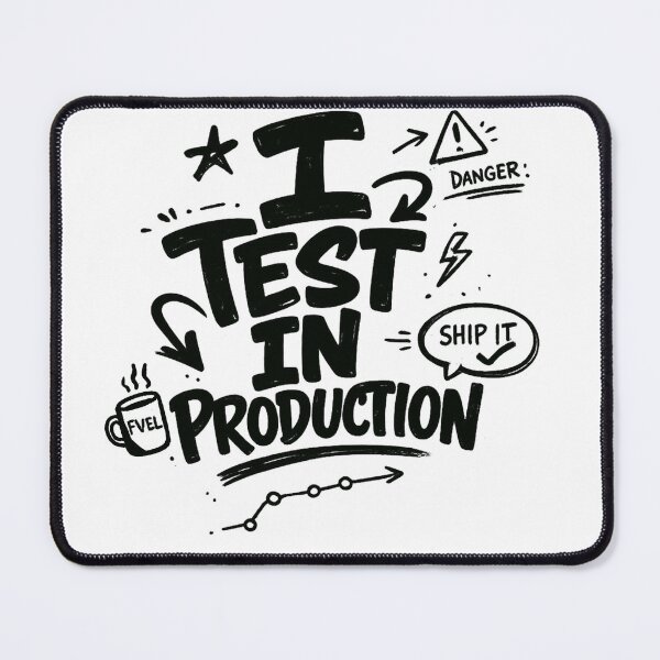 Item preview, I Test in Production - Funny Programmer DevOps Coding Design designed and sold by NONAHEMA.