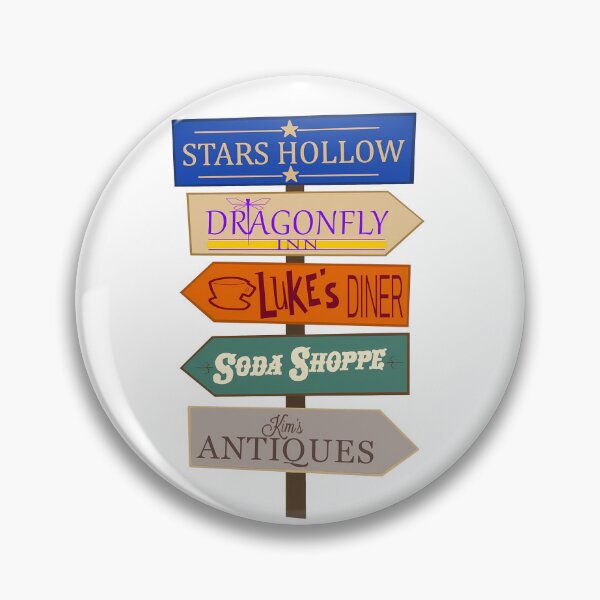 Item preview, Stars Hollow Luke's Diner Map Arrow Dragon Fly designed and sold by OMITTEROMINOUS.