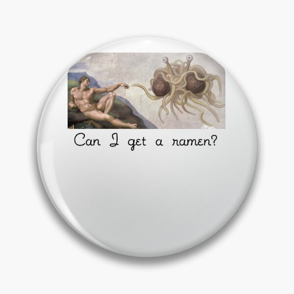 Item preview, Can I get a Ramen? Flying Spaghetti Monster Pastafarian Science Satire Graphic Black Text designed and sold by MathWare MathClips.