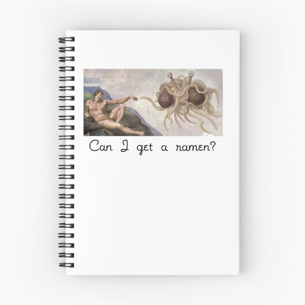 Item preview, Can I get a Ramen? Flying Spaghetti Monster Pastafarian Science Satire Graphic Black Text designed and sold by MathWare MathClips.
