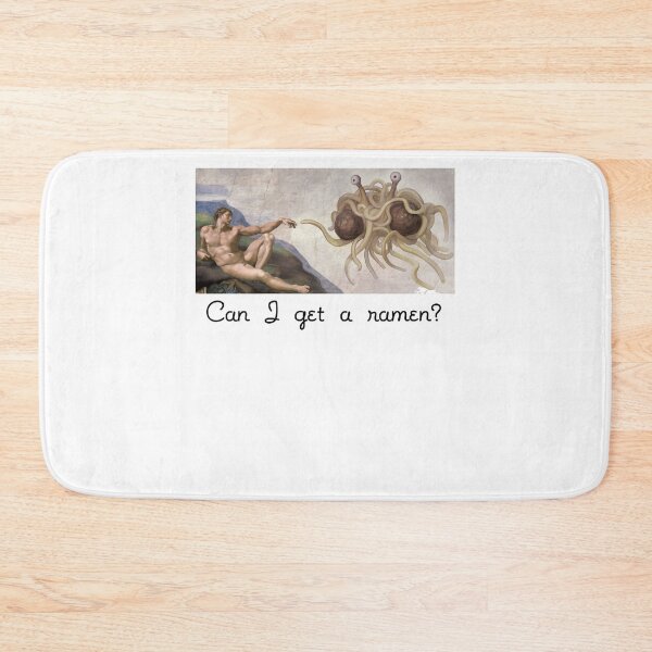 Item preview, Can I get a Ramen? Flying Spaghetti Monster Pastafarian Science Satire Graphic Black Text designed and sold by MathWare MathClips.