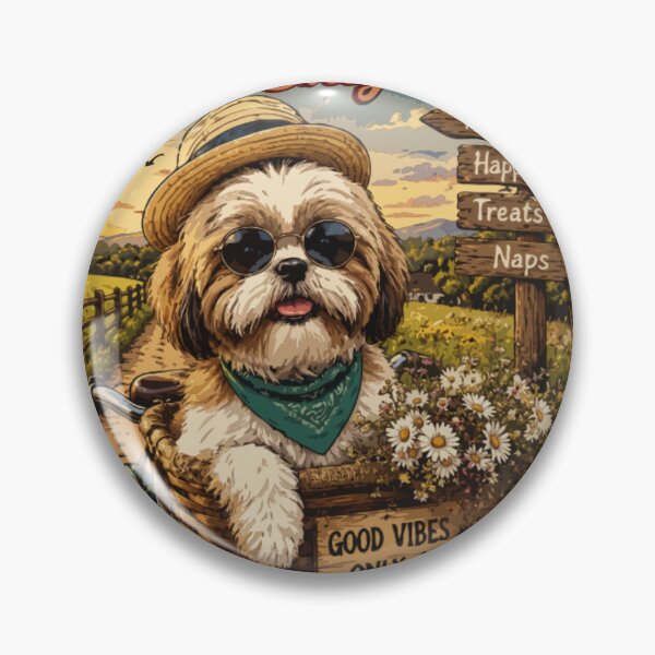 Item preview, Good Vibes Only – Shih Tzu Countryside Adventures designed and sold by PawsAndPallette .