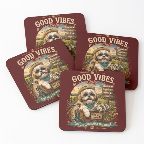 Item preview, Good Vibes Only – Shih Tzu Countryside Adventures designed and sold by PawsAndPallette .